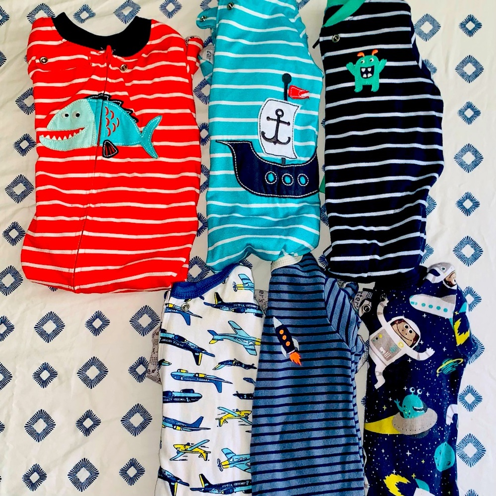 Footie Pajamas Carter’s Boys 12M